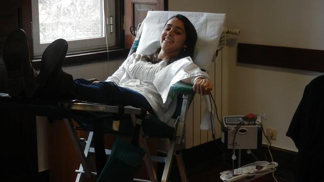 Sara Alcobia, uma das novas doadoras, em Lisboa