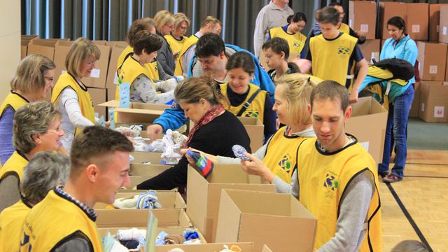 Many Volunteers are Packing
